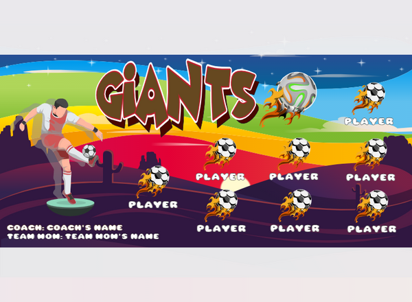 Giants - Soccer - Pole Pocket Banner