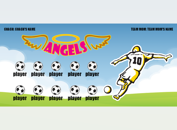 Angel - Soccer - Pole Pocket Banner