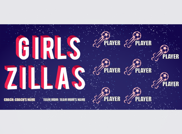 Girl Zillas Little - Soccer - Pole Pocket Banner