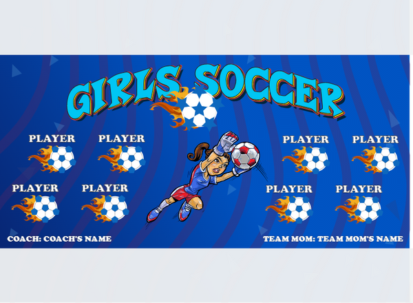 Girls - Soccer - Pole Pocket Banner