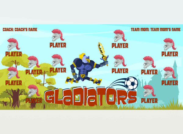 Gladiators 2 - Soccer - Pole Pocket Banner