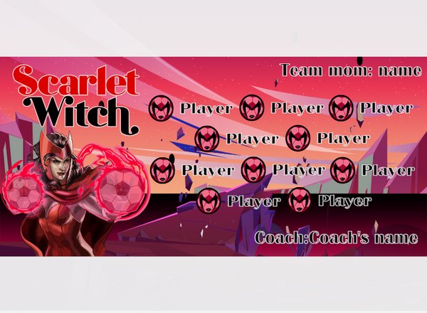 Scarlet Witch - Soccer - Pole Pocket Banner