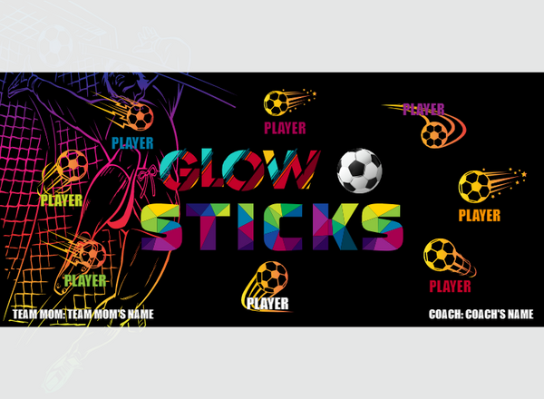Glow Sticks 1 - Soccer - Pole Pocket Banner