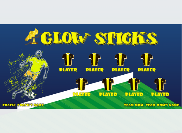 Glow Sticks 2 - Soccer - Pole Pocket Banner
