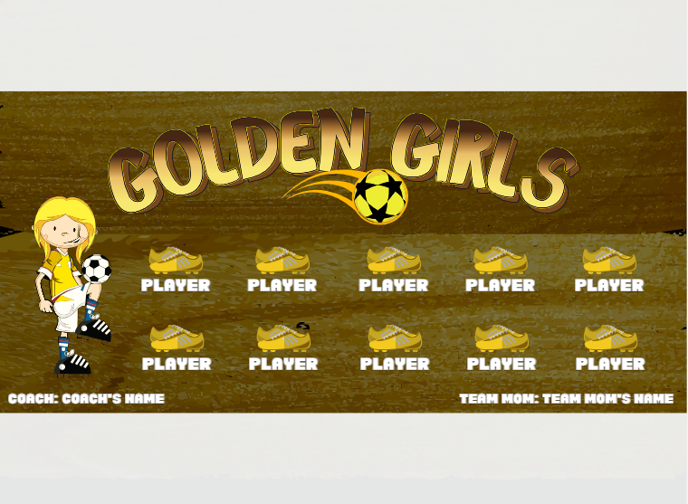 Golden Girls - Soccer - Pole Pocket Banner