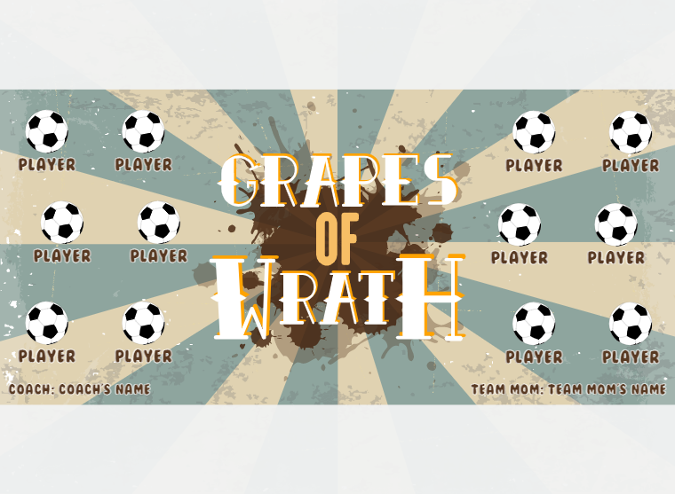 Grapes OF Wrath - Soccer - Pole Pocket Banner