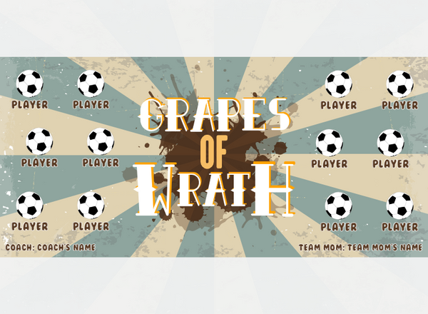 Grapes OF Wrath - Soccer - Pole Pocket Banner