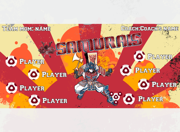 Samurais - Soccer - Pole Pocket Banner