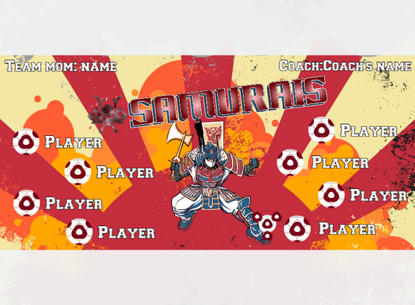 Samurais - Soccer - Pole Pocket Banner