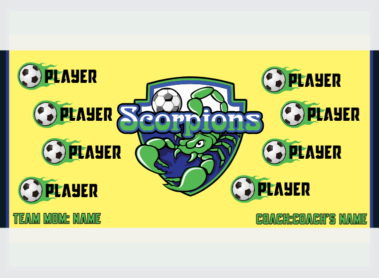 Scorpions 2 - Soccer - Pole Pocket Banner