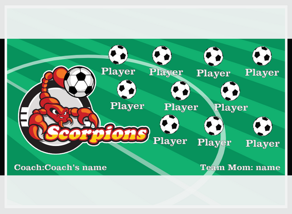 Scorpions - Soccer - Pole Pocket Banner