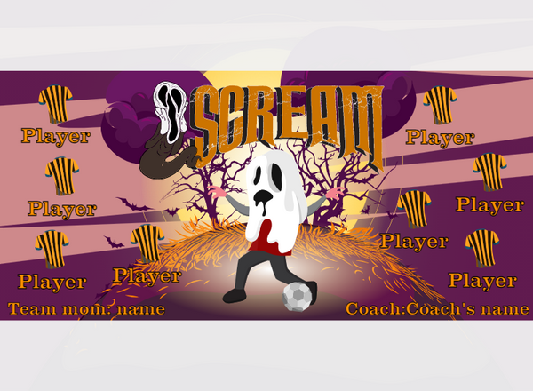 Scream - Soccer - Pole Pocket Banner