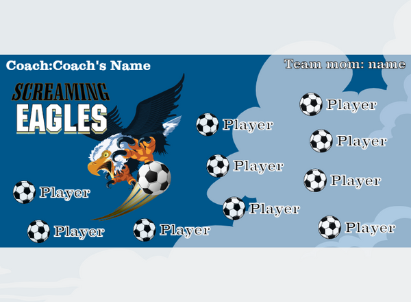 Screaming Eagles - Soccer - Pole Pocket Banner