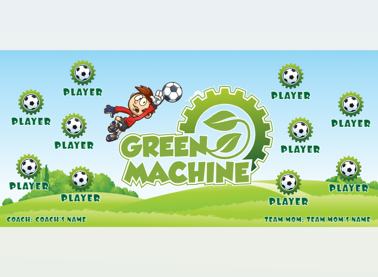 Greenmachine - Soccer - Pole Pocket Banner
