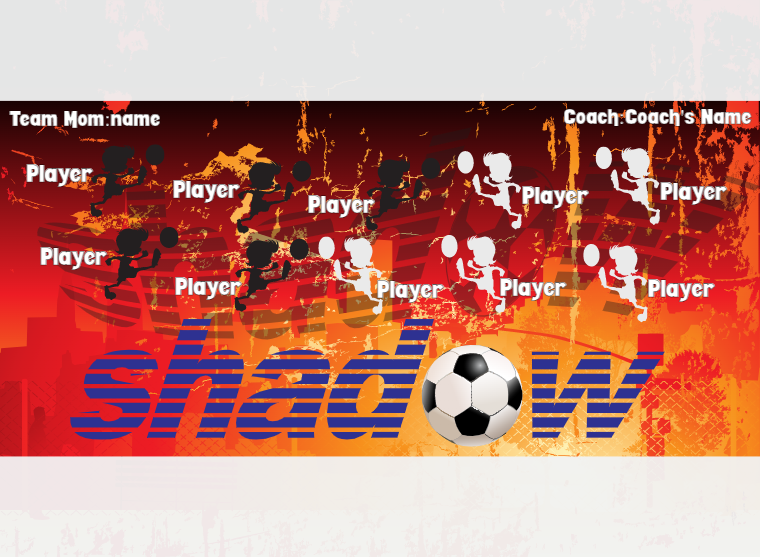 Shadow - Soccer - Pole Pocket Banner
