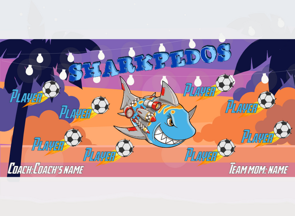 Sharkpedos - Soccer - Pole Pocket Banner