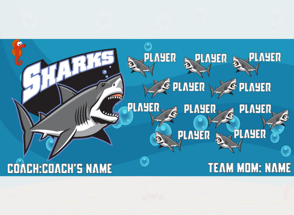 Sharks - Soccer - Pole Pocket Banner