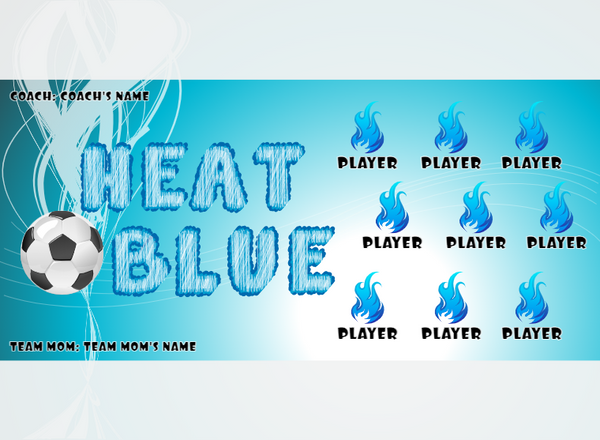 Heat Blue - Soccer - Pole Pocket Banner
