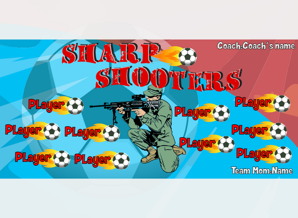 Shooters Sharp - Soccer - Pole Pocket Banner