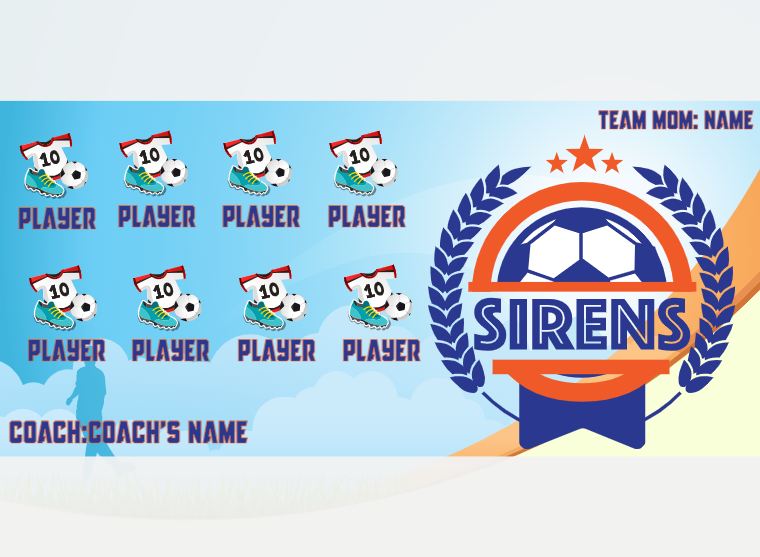 Sirens - Soccer - Pole Pocket Banner