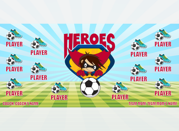 Heroes - Soccer - Pole Pocket Banner
