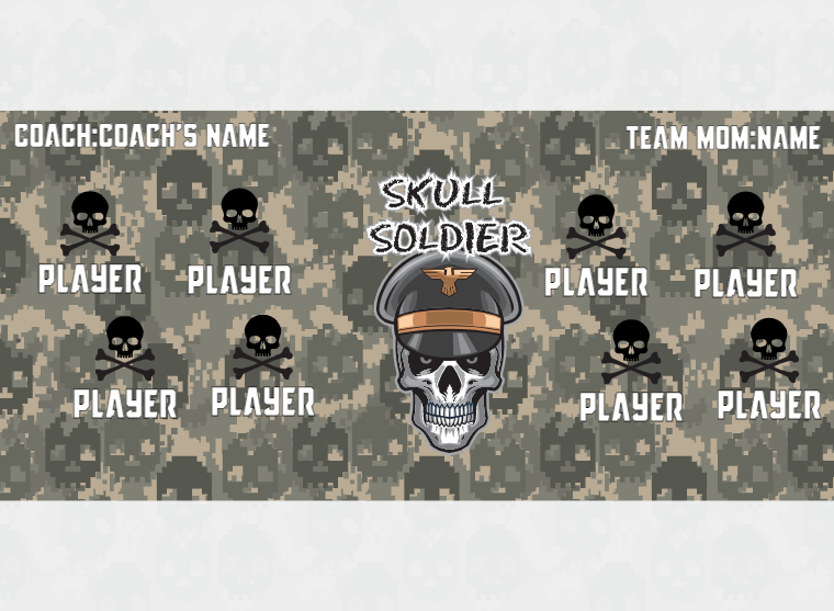 Skullsoldier - Soccer - Pole Pocket Banner