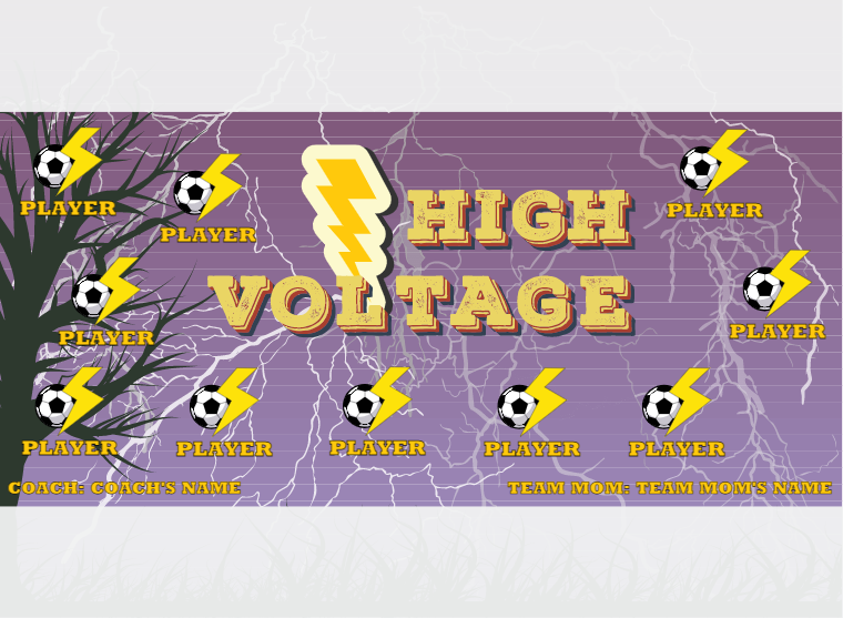 High Voltage - Soccer - Pole Pocket Banner