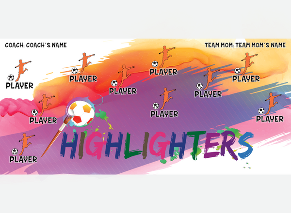Highlighters - Soccer - Pole Pocket Banner