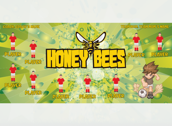 Honeybee - Soccer - Pole Pocket Banner