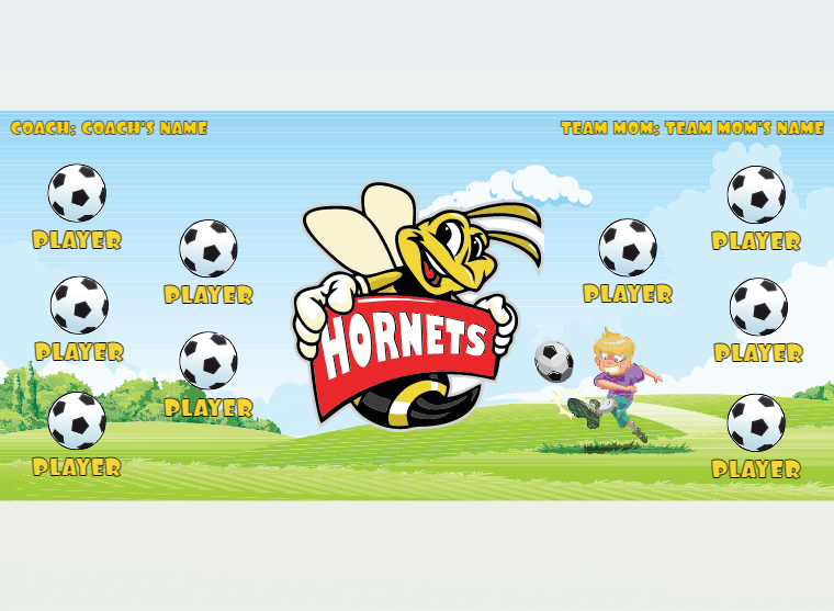Hornets - Soccer - Pole Pocket Banner