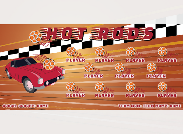 HOT Rods 2 - Soccer - Pole Pocket Banner