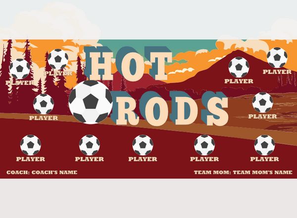 HOT Rods - Soccer - Pole Pocket Banner