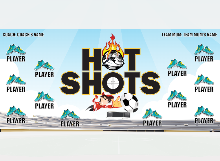 HOT Shots 2 - Soccer - Pole Pocket Banner