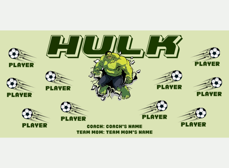Hulk - Soccer - Pole Pocket Banner