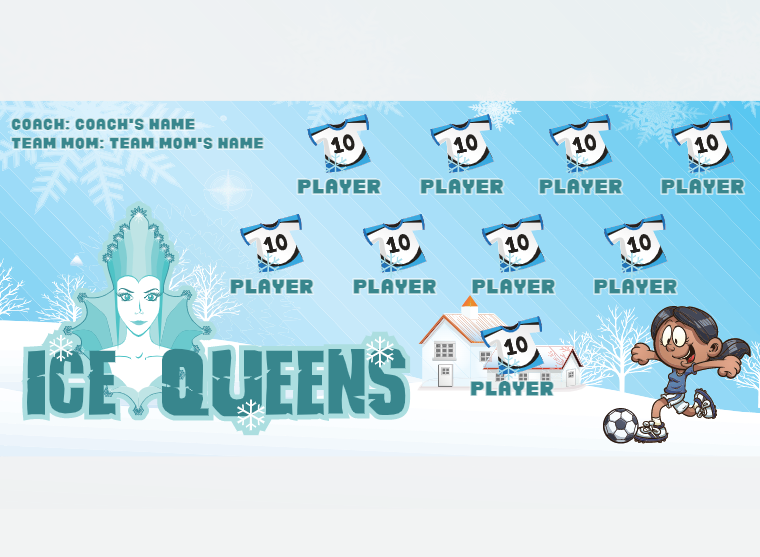 ICE Queens - Soccer - Pole Pocket Banner