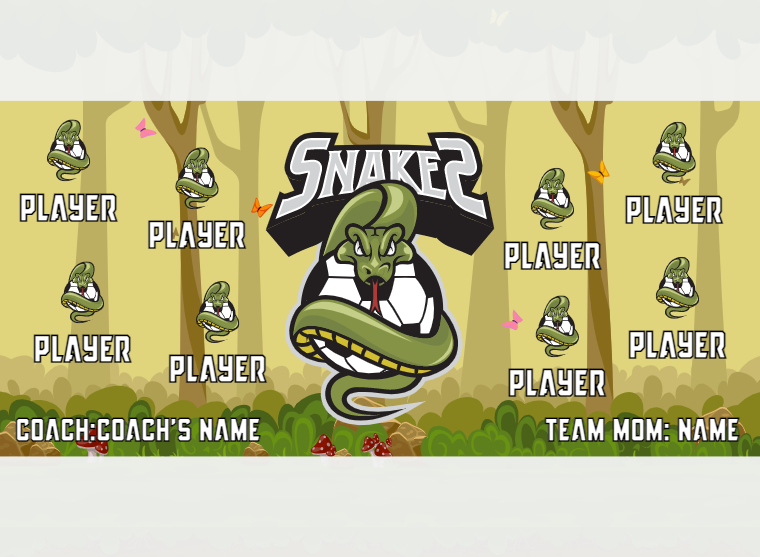 Snakes - Soccer - Pole Pocket Banner