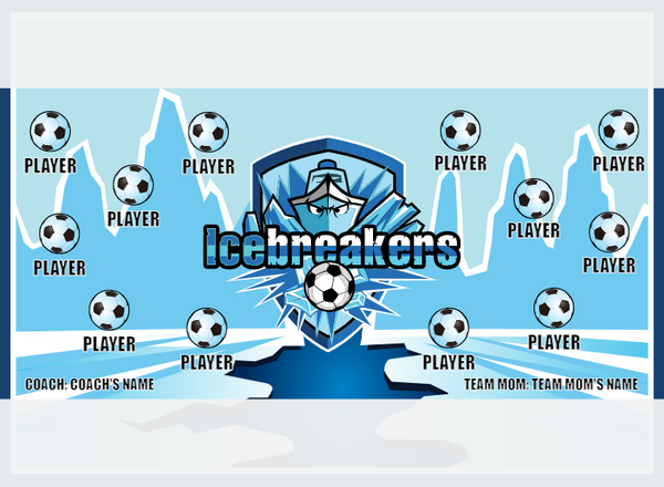 Icebreakers 2 - Soccer - Pole Pocket Banner