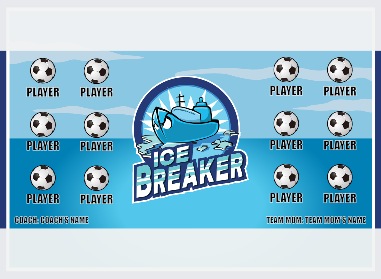 Icebreakers - Soccer - Pole Pocket Banner