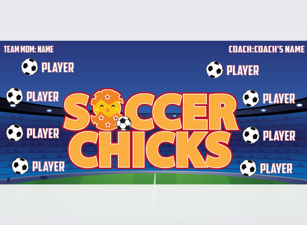 Chicks - Soccer - Pole Pocket Banner