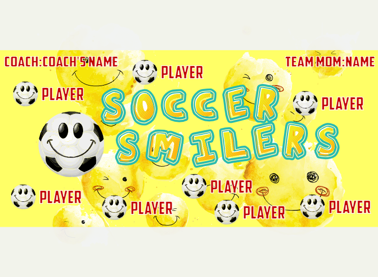 Smilers 1 - Soccer - Pole Pocket Banner