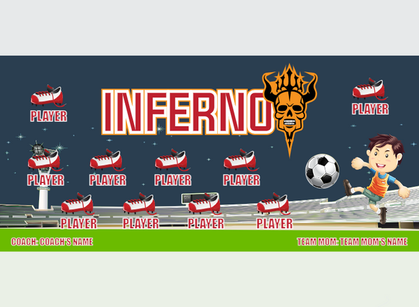 Inferno - Soccer - Pole Pocket Banner