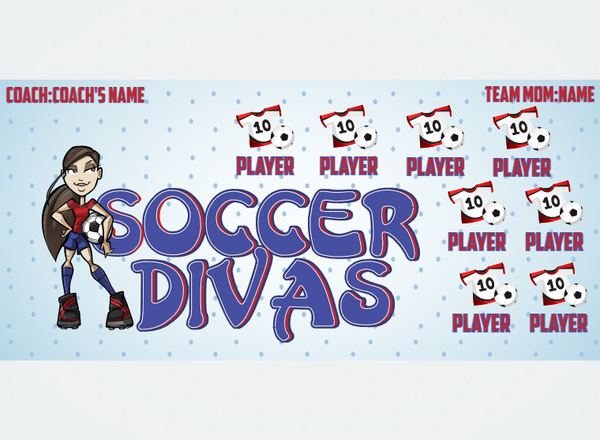 Divas - Soccer - Pole Pocket Banner