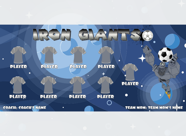 Iron Giants - Soccer - Pole Pocket Banner