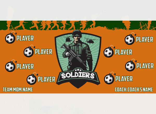 Soldiers - Soccer - Pole Pocket Banner
