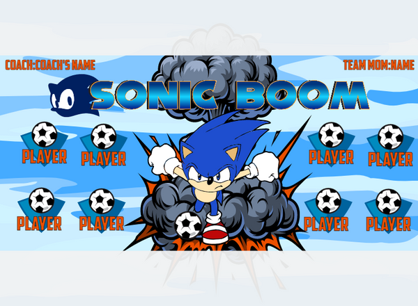 Sonic Boom - Soccer - Pole Pocket Banner