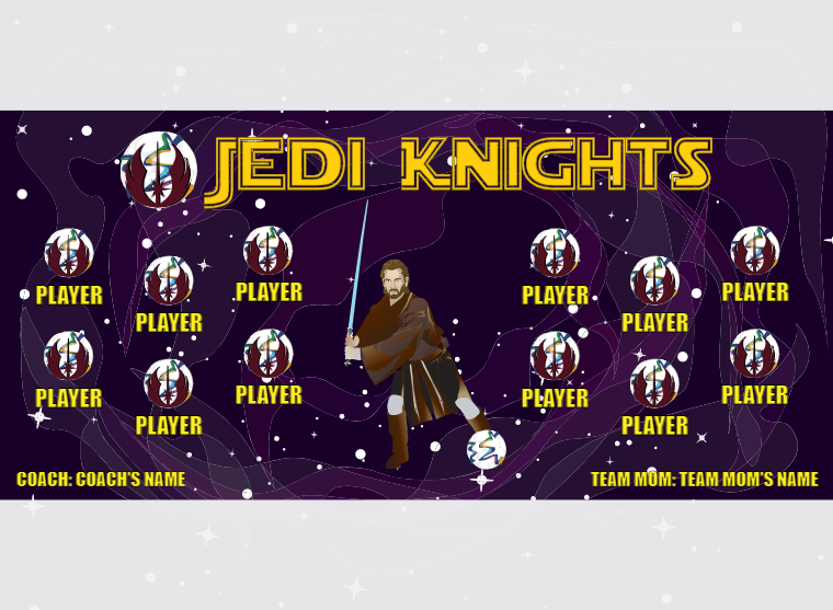 Jedi Knights - Soccer - Pole Pocket Banner