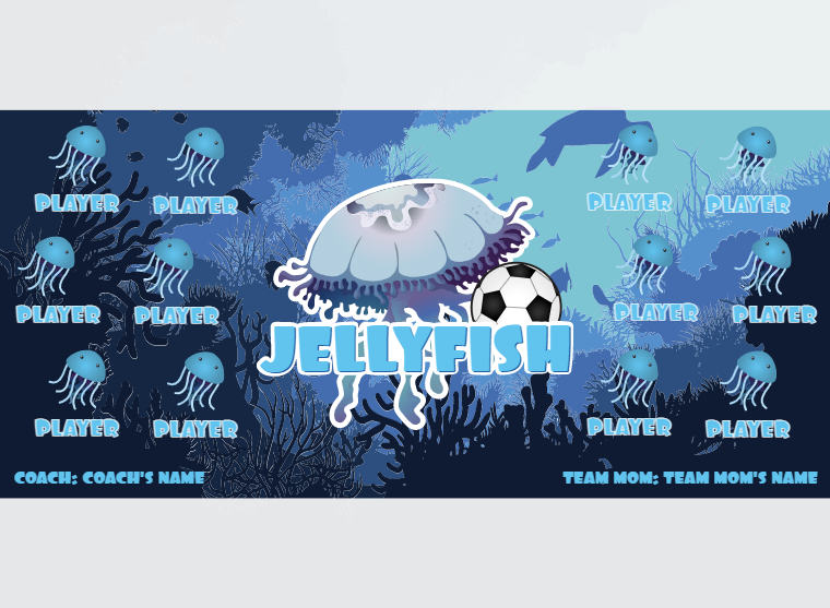 Jellyfish - Soccer - Pole Pocket Banner