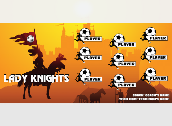 Lady Knights - Soccer - Pole Pocket Banner