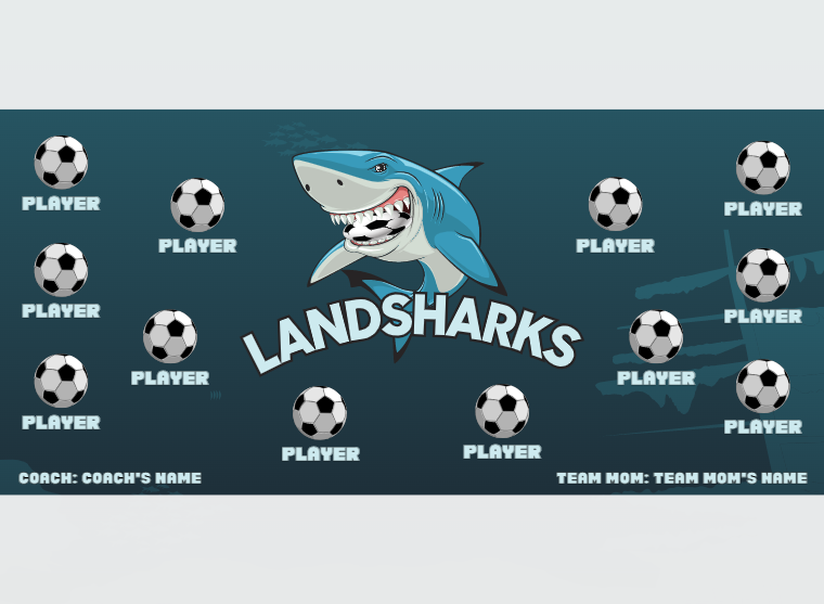 Landsharks - Soccer - Pole Pocket Banner