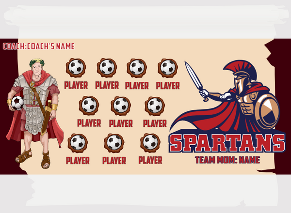 Spartans - Soccer - Pole Pocket Banner